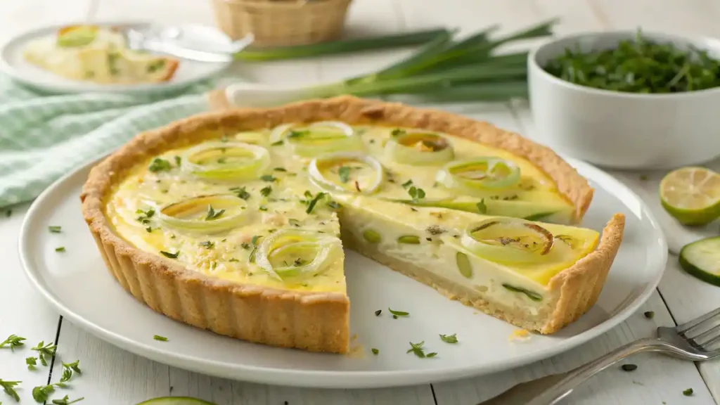 Quiche aux poireaux et parmesan : Recette facile et rapide