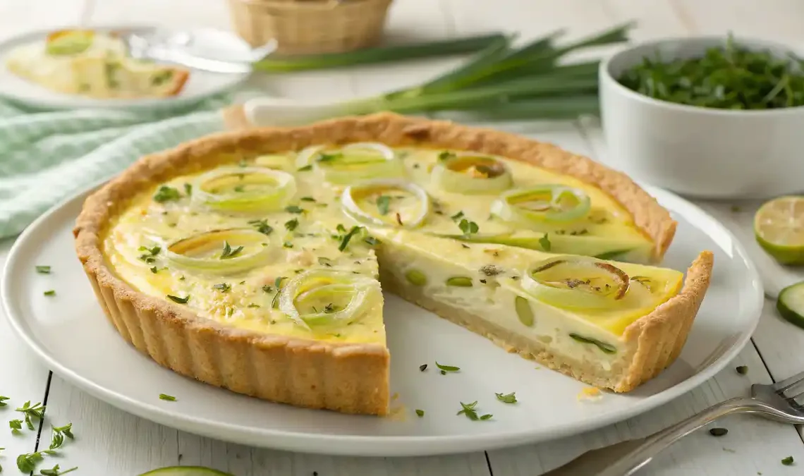 Quiche aux poireaux et parmesan : Recette facile et rapide