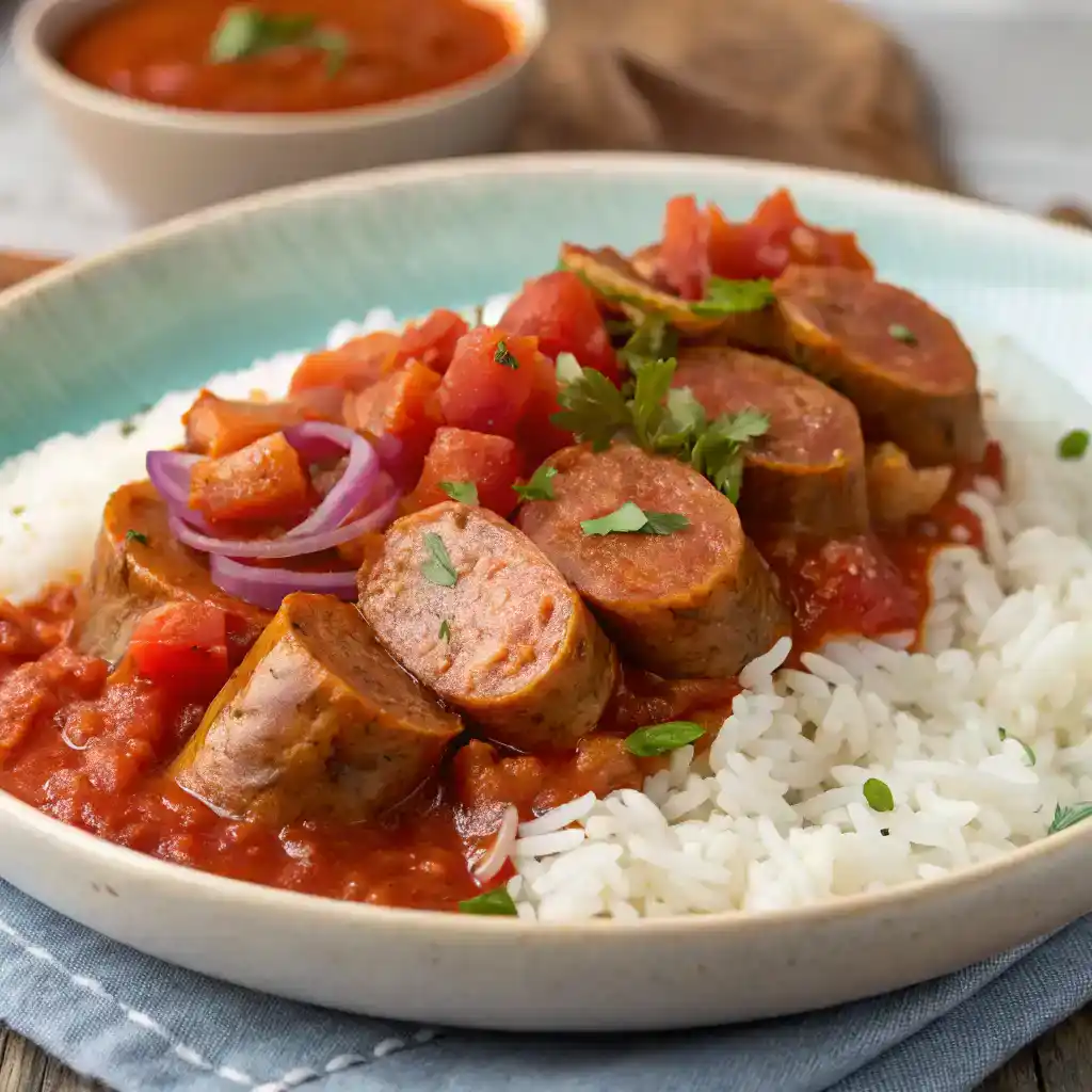 Découvrez la recette facile du rougail saucisse réunionnais. Ingrédients, étapes détaillées et astuces pour un plat épicé et savoureux en moins de 45 minutes.


