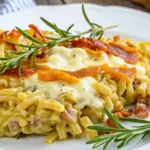Version végétalienne de la croziflette avec crozets au sarrasin et fromage végétal fondant