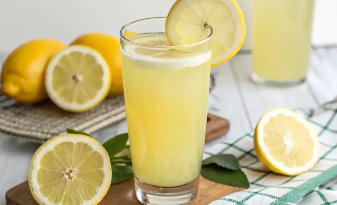 Préparation maison de Jus de citron avec citron bio