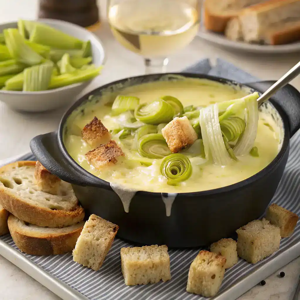 Recette facile de fondue de poireaux pour un dîner rapide et savoureux