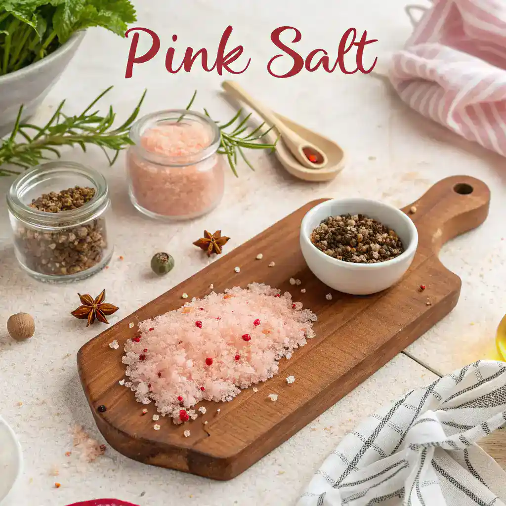 Ingrédients naturels pour une boisson au sel rose minceur