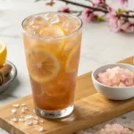 Verre d’eau avec recette sel rose pour perdre du poids