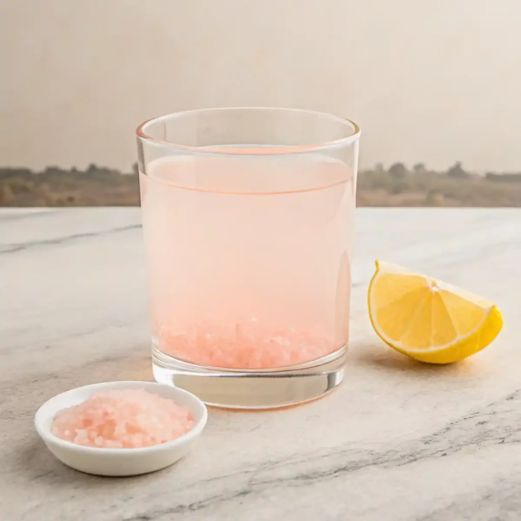 Préparation simple de la recette au sel rose santé