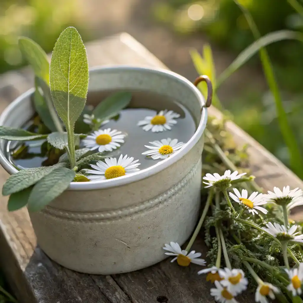 Tisane à la Camomille au lait, crémeuse et réconfortante.