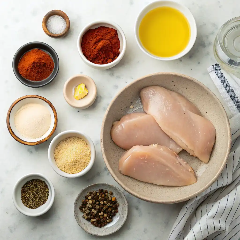 Assiette élégante de blancs de poulet au four tranchés, servis avec salade et riz coloré pour un repas sain.