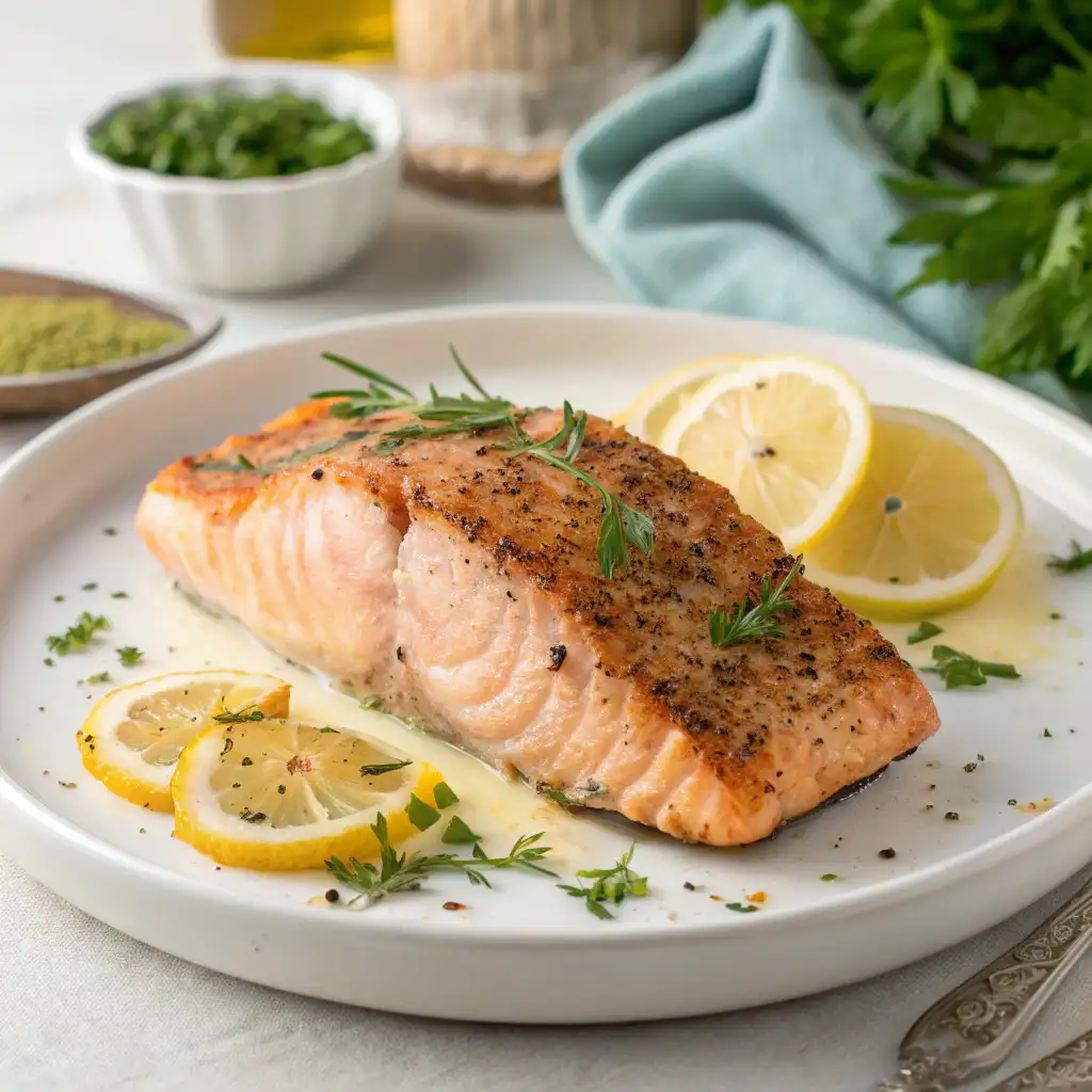 Recette facile de filet de saumon au four à l’ail et huile d’olive