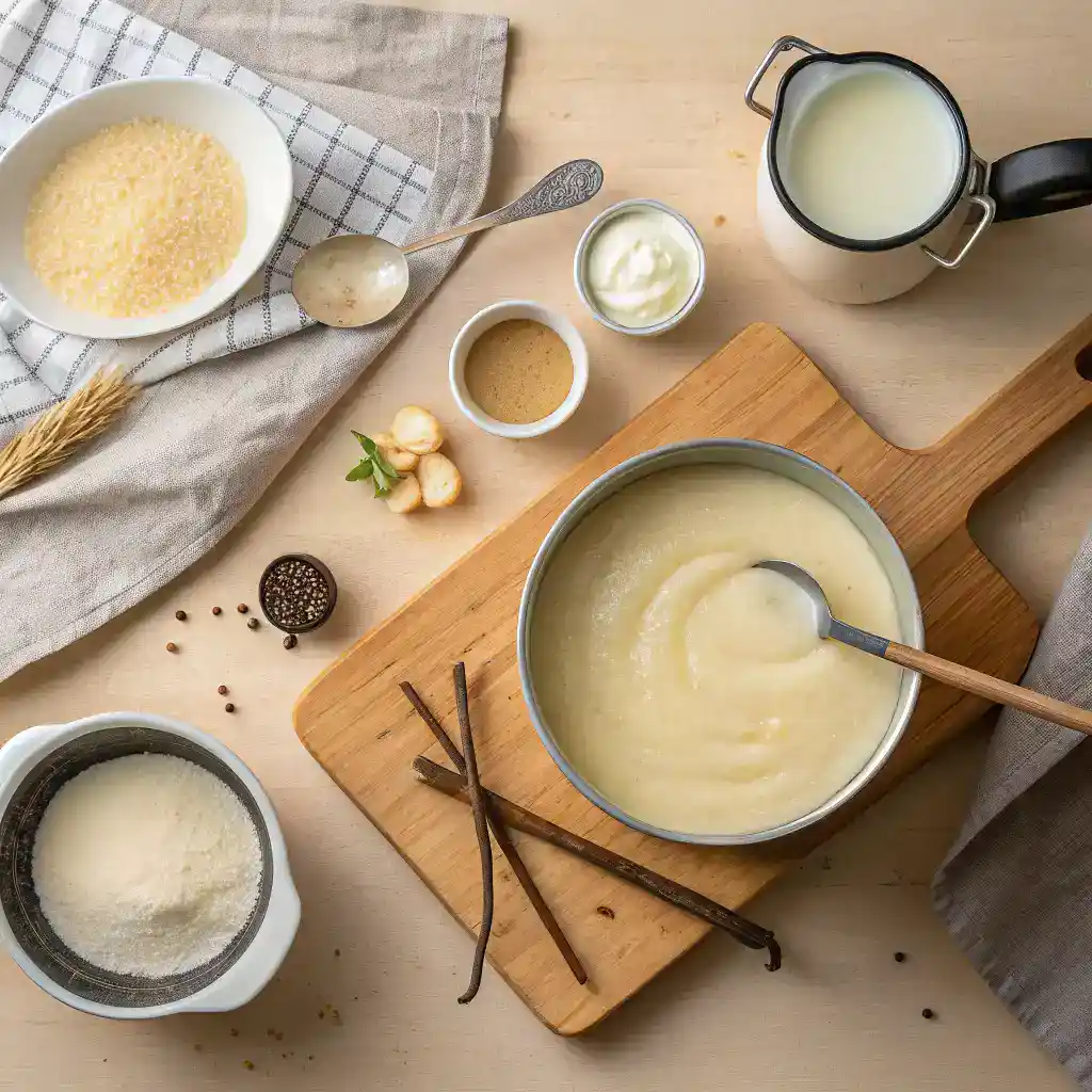 Recette de Semoule au lait facile à préparer avec des ingrédients simples.