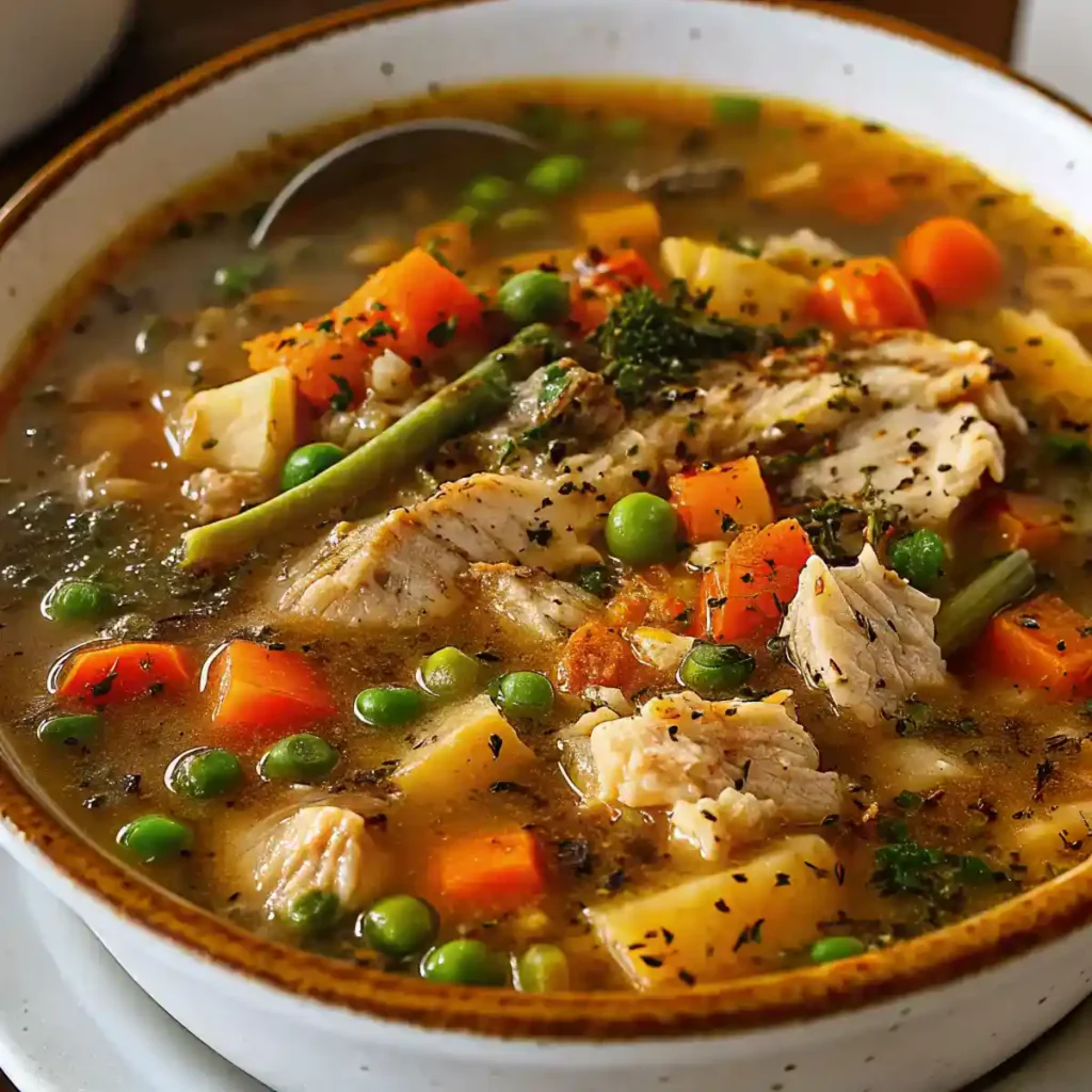 Cuisses de poulet, légumes et épices prêts pour la cuisson de la soupe de poulet aux légumes.